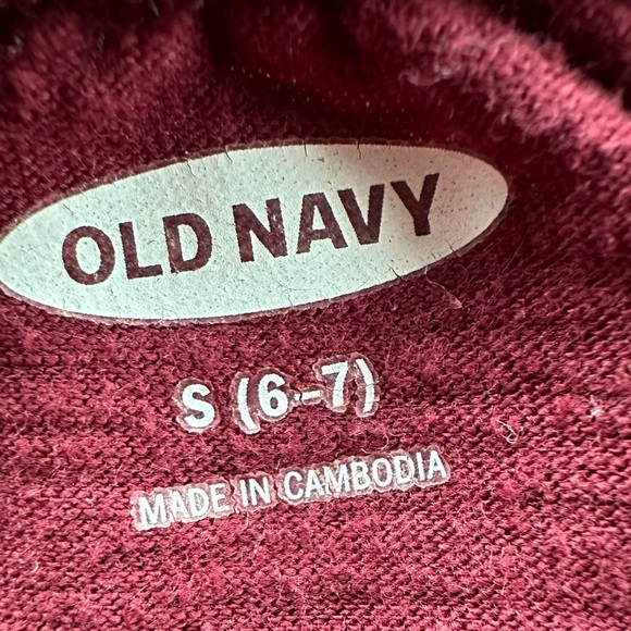 Old Navy Girls Burgundy Bell Sleeve Blouse Size 6-7 - Picture 5 of 6